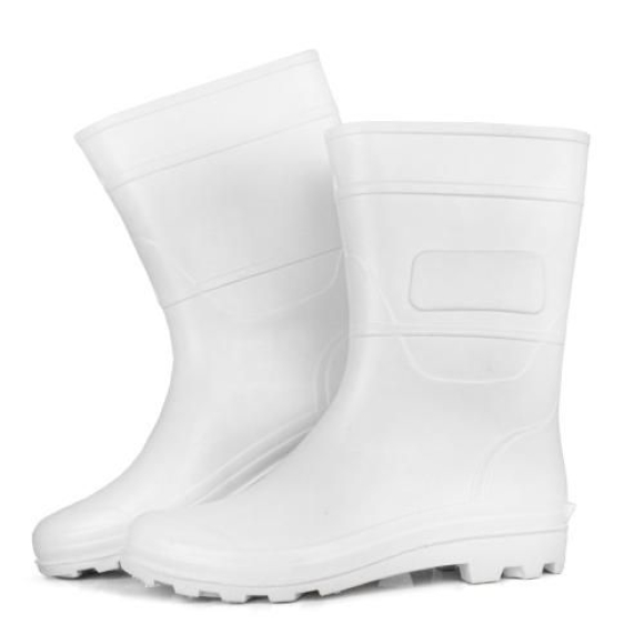 Bota pvc cano médio branco