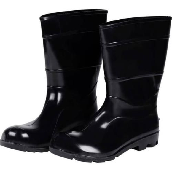 Bota pvc cano médio preta