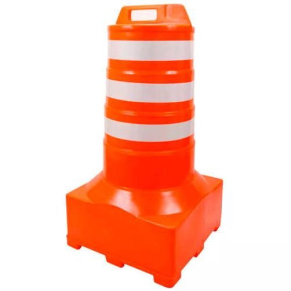 Cone Barril sinalizador de tráfego 110 cm laranja e branco